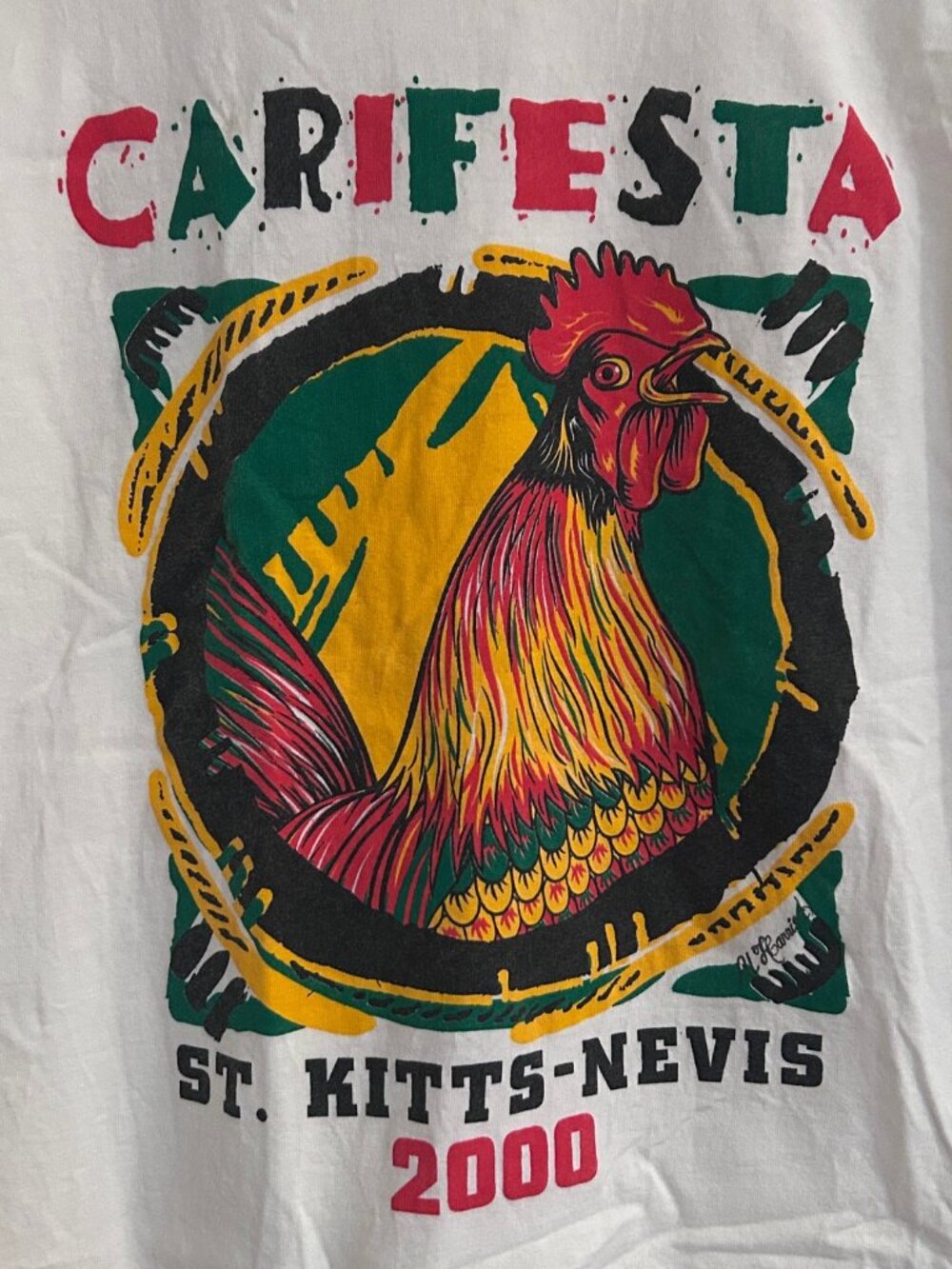 VINTAGE Carifesta in the Caribbean St. Kitts Nevis 2000 XL excellent condition